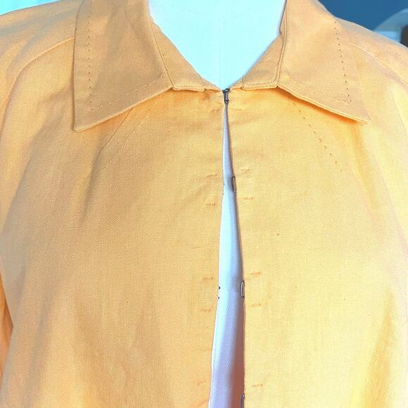 NWT Coldwater Creek Linen Blazer 3/4 Sleeves Pastel Tangerine Lagenlook SZ XL - Picture 4 of 8